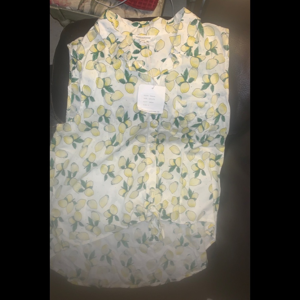Beach Lunch Lounge NWT lemons Tank Size Large